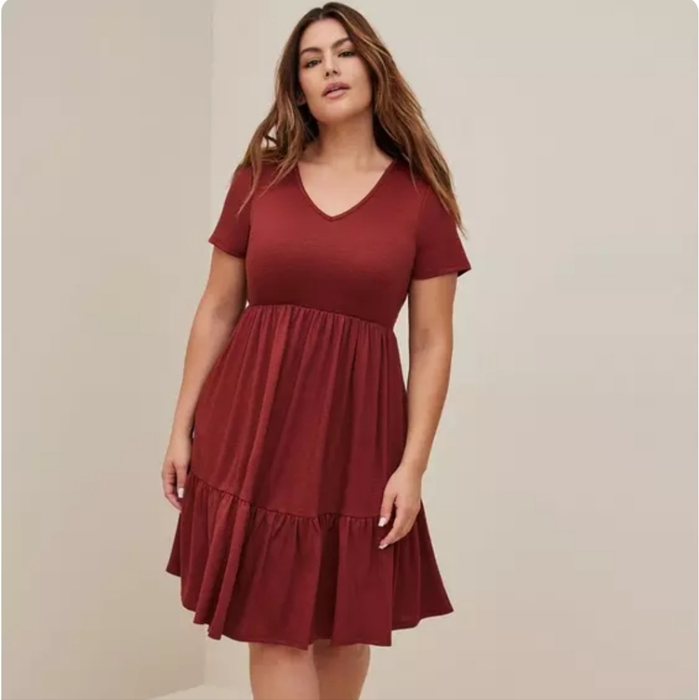 Torrid Burgundy Midi Dress